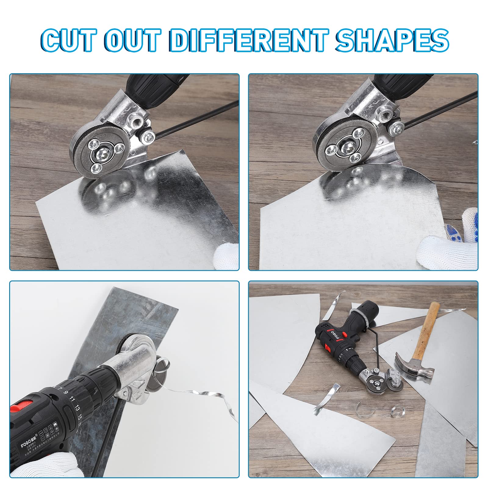 Dirnatel attachment handles copper and steel sheets with clean cuts