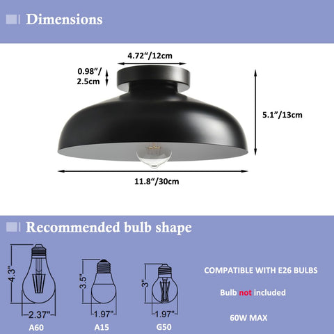 DIRYZON 60W max E26 bulb compatibility supports versatile lighting options