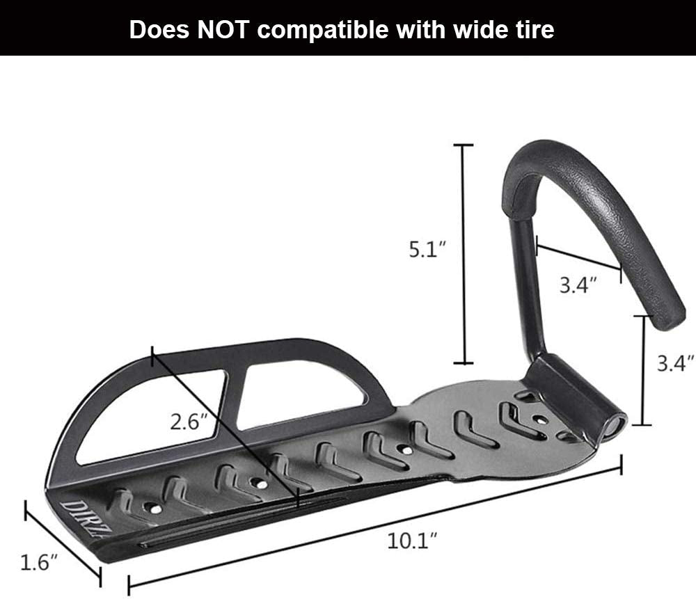 Dirza bike hook anti-scratch protects rims during mounting and storage