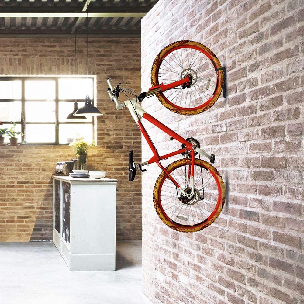 Dirza vertical storage keeps bikes neatly off the floor.
