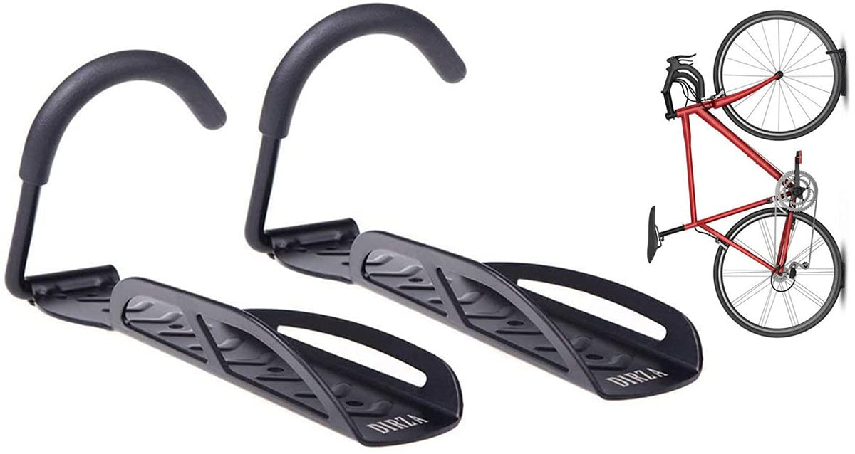 Dirza bike rack wall mount holding a bike securely for efficient garage storage.