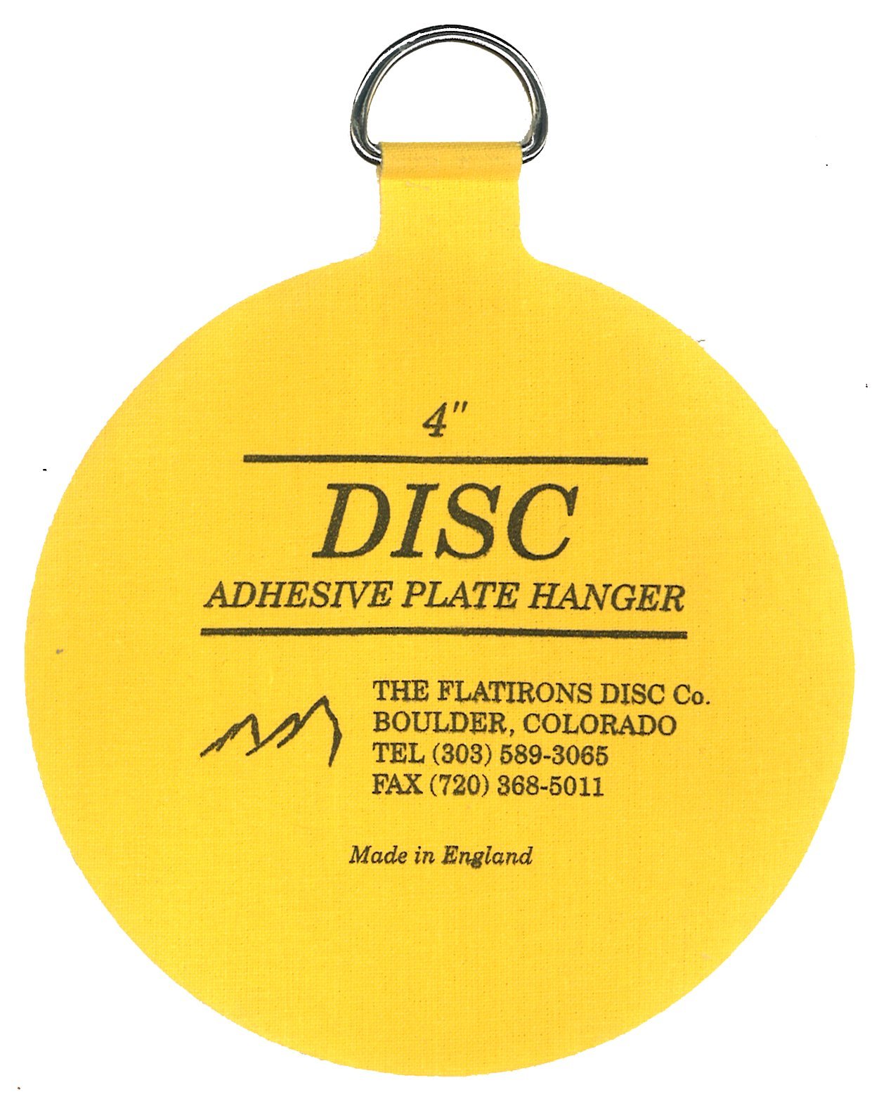 Disc Flatirons 4-inch hangers support plates up to 12 inches