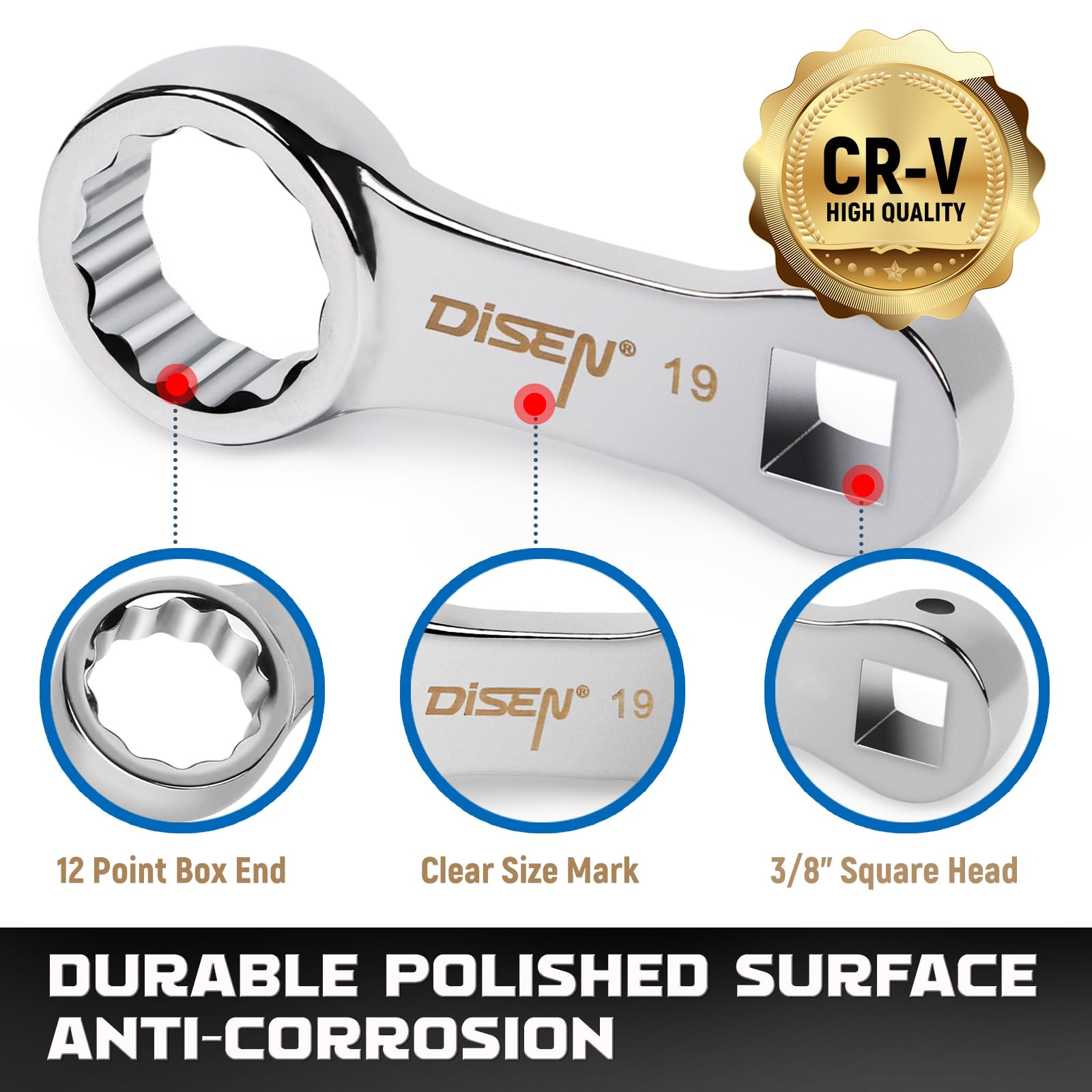 DISEN 11mm torque adapter enabling versatile repairs in tight spaces.