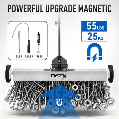 DISEN 3-pack pickup tools extended reach aiding retrieval from hard-to-reach spots.