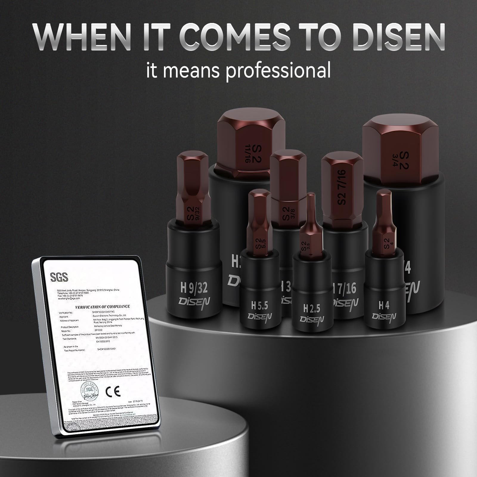 DISEN portable storage tool case keeps sockets organized for auto repairs