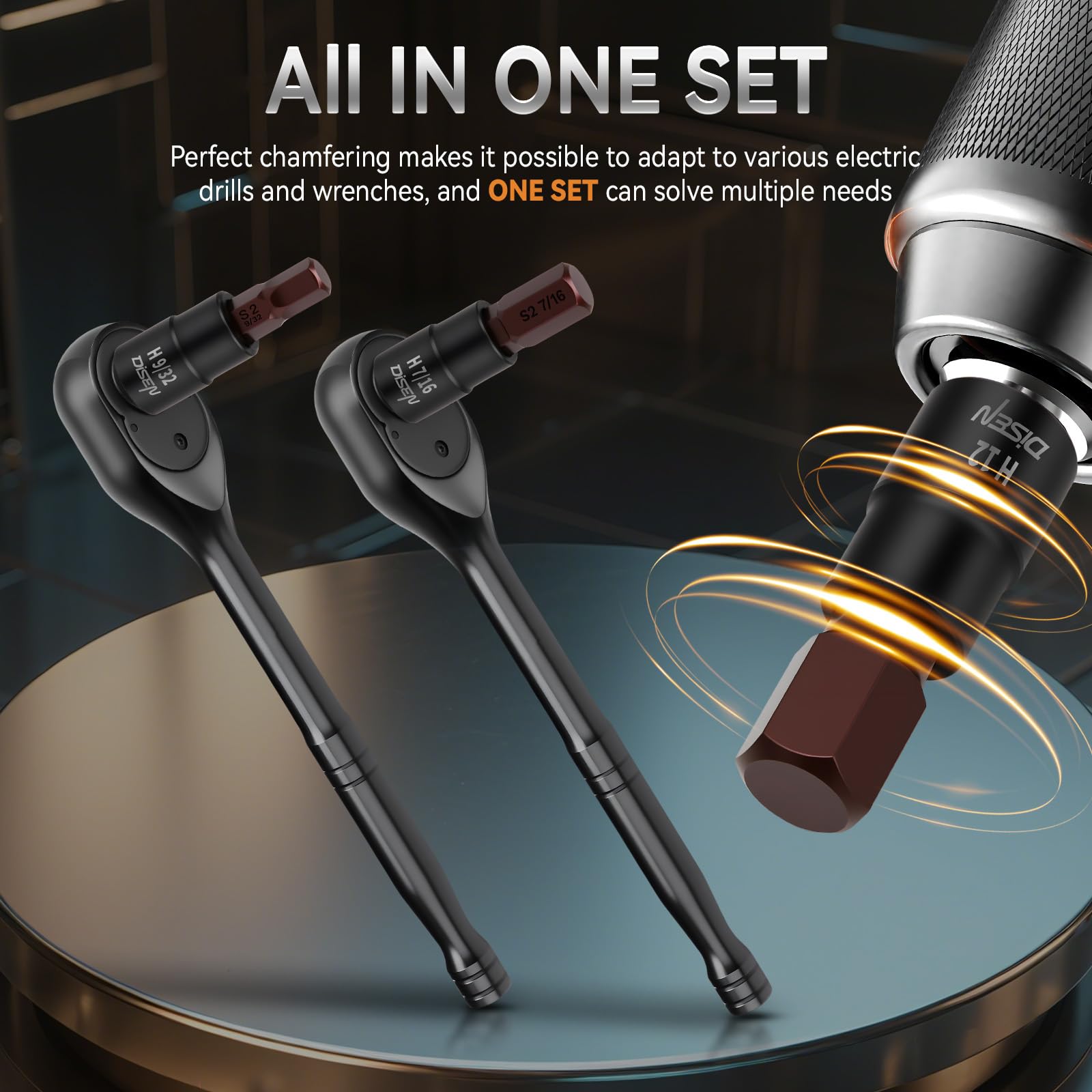 DISEN S2 alloy steel hex bits provide precise tightening