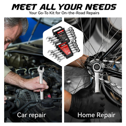 DISEN 72-teeth 12-point ratcheting wrench for low-swing torque in tight spots