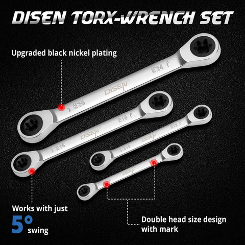 DISEN 72-tooth ratcheting mechanism close-up enables fast takedowns with minimal swing.