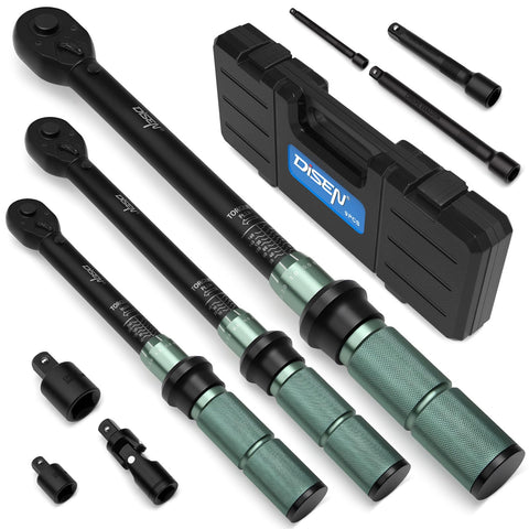 DISEN 9-piece torque set in case for portable bike maintenance.