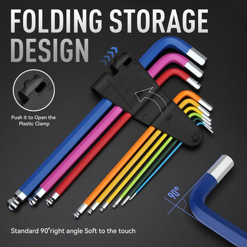 DISEN chrome vanadium steel hex keys built for durability