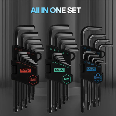 DISEN compact storage-ready set stays organized in tool kits.