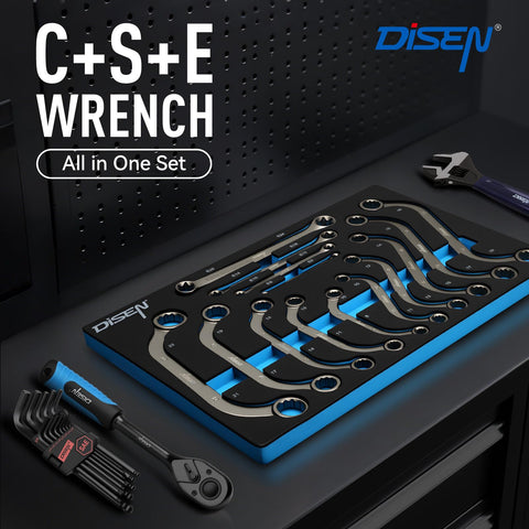 DISEN double 12-point box-end design reduces rounding