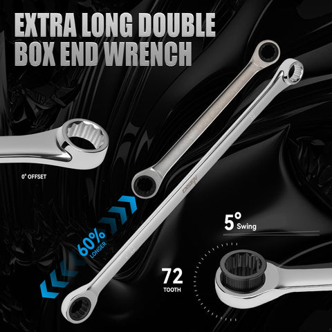 DISEN double-head design offering rapid ratcheting and flush gripping.