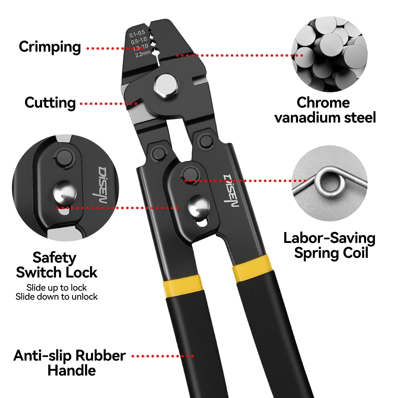 DISEN ergonomic one-hand grip for smooth operation