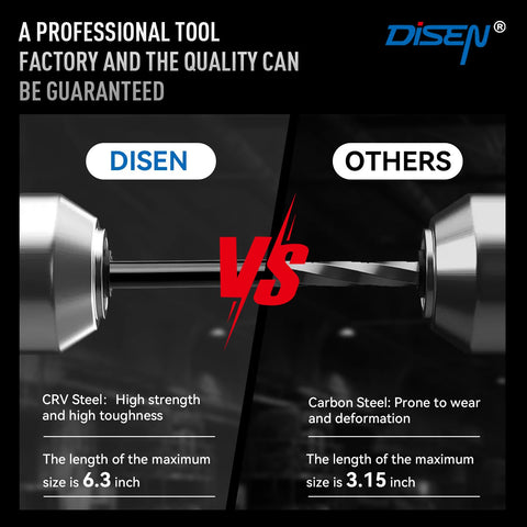 DISEN ergonomic T-handle grip reduces hand fatigue during use.