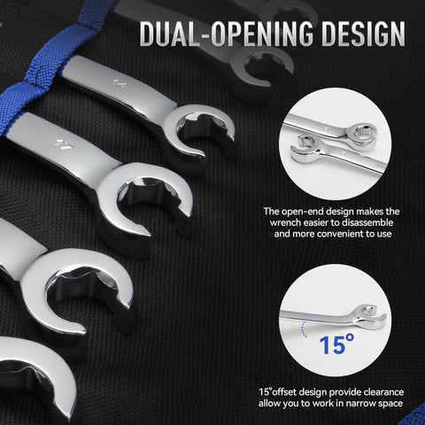 Sizes stamped on both sides for fast identification during work