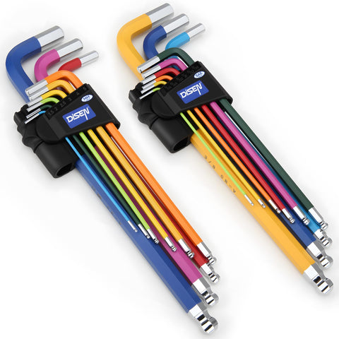 DISEN hex key set with ball end for versatile repairs