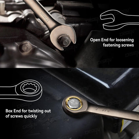 DISEN nickel-plated Cr-V construction resists corrosion while offering a comfortable grip.