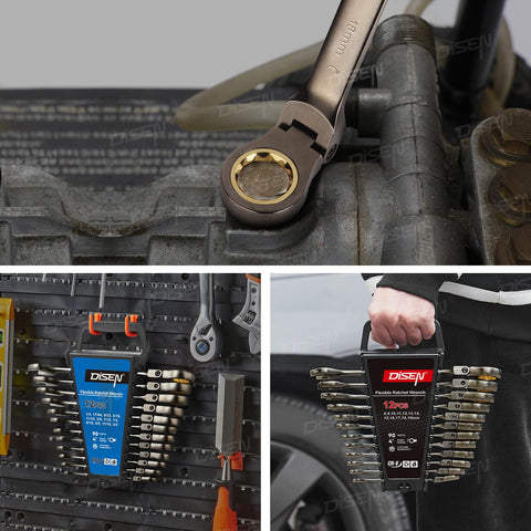 DISEN open-end and box-end design aids loosening and quick nut driving.
