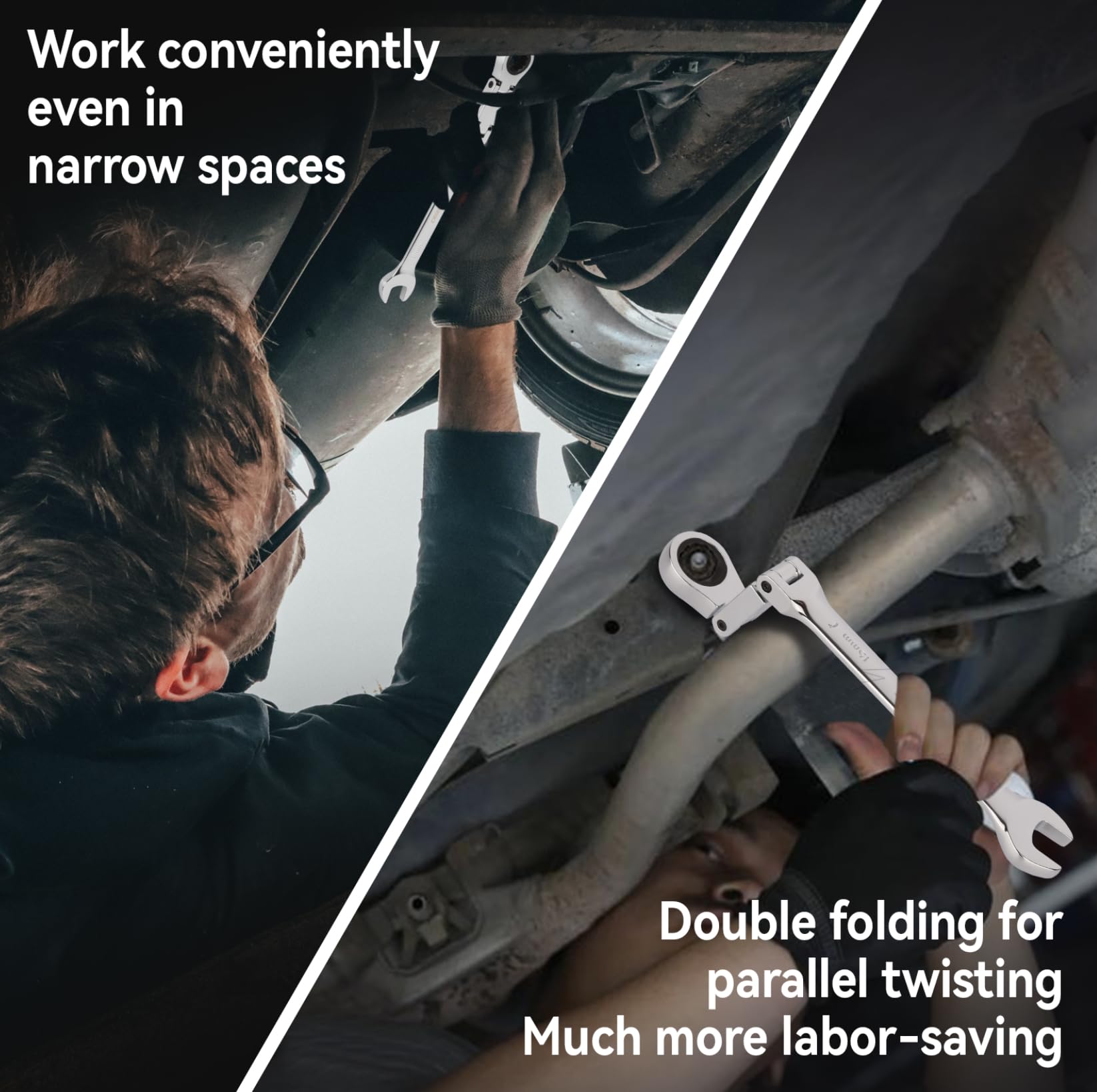 DISEN open-end and box-end design enables quick bolt adjustments