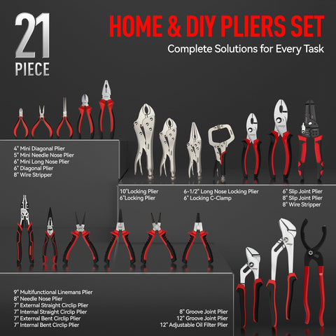 DISEN locking pliers 7in and 10in for versatile fastening tasks