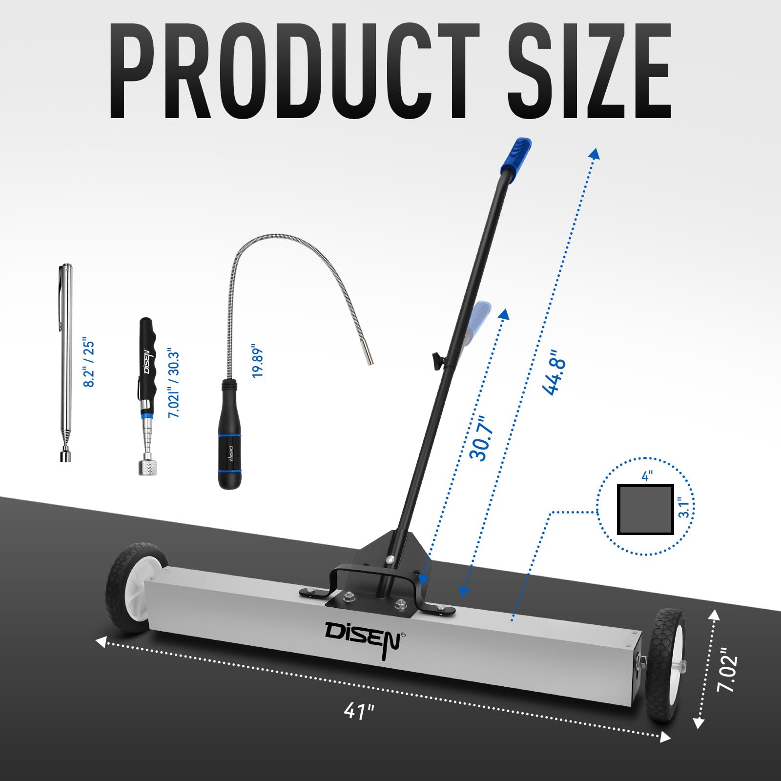 DISEN quick-release magnet detaches fast for rapid dumping and cleanup.