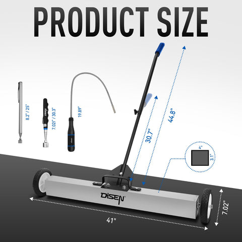 DISEN quick-release magnet detaches fast for rapid dumping and cleanup.