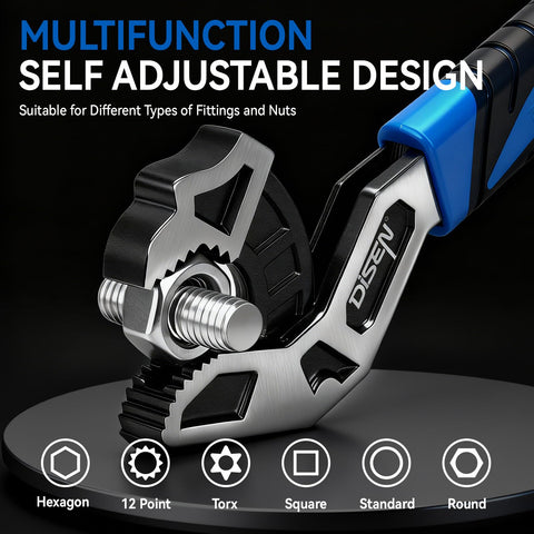 DISEN 10-inch wrench handles larger pipes with confident, one-handed operation.