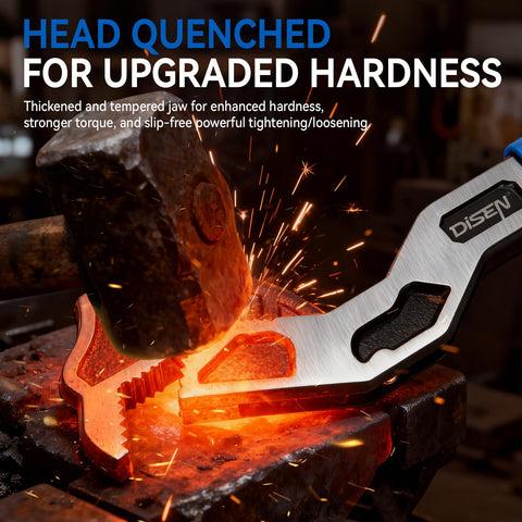 DISEN 12-inch wrench tackles big fittings while maintaining stability.