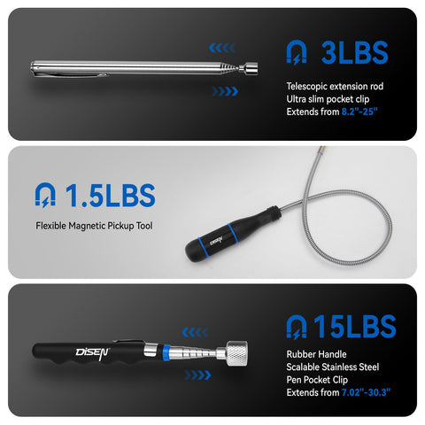 DISEN telescopic handle adjusted height for comfortable, reduced-back strain during cleanup.