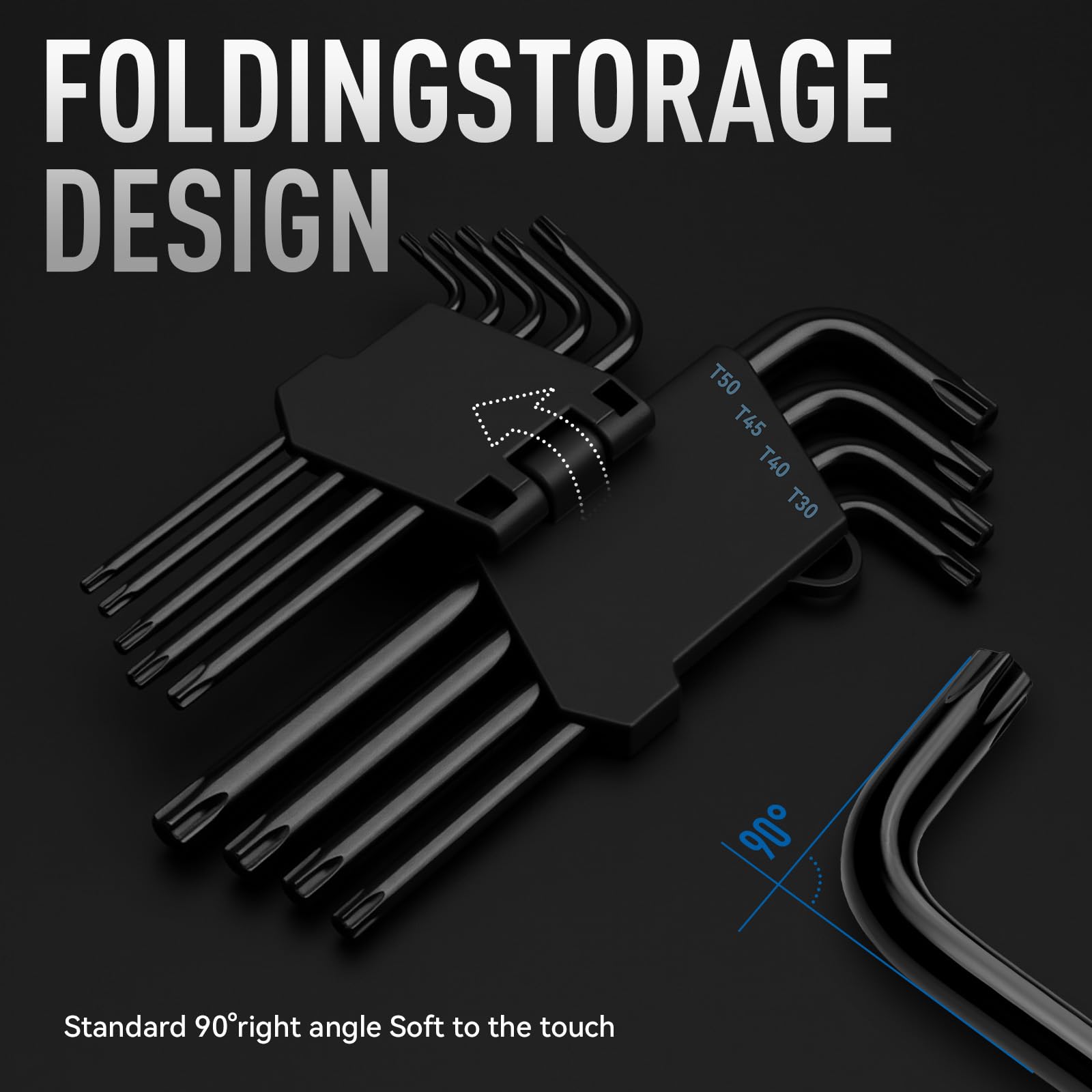 DISEN torx star keys range from T10 to T50.
