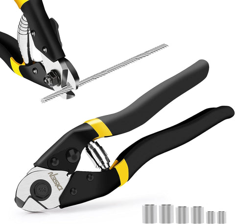 DISEN wire cutters in use cutting up to 3-16 inch cable with precision