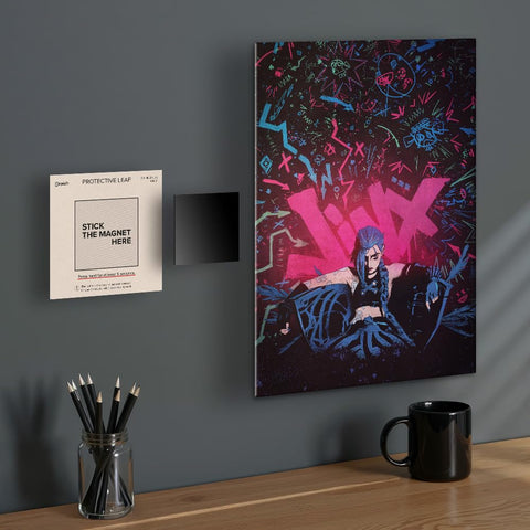Hang and display a metal poster securely with Displate magnets