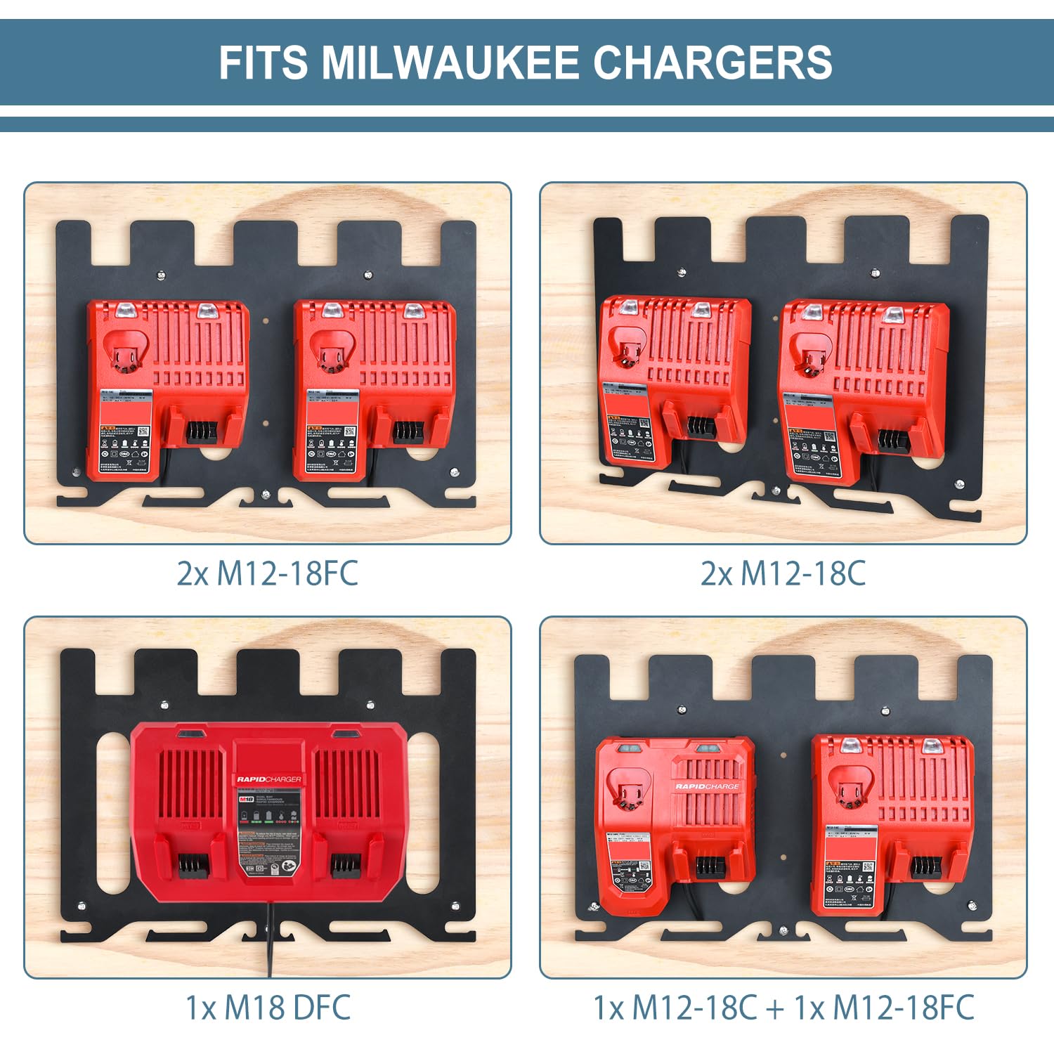 DITKOK solution stores one M18 DFC charger within easy reach during projects.