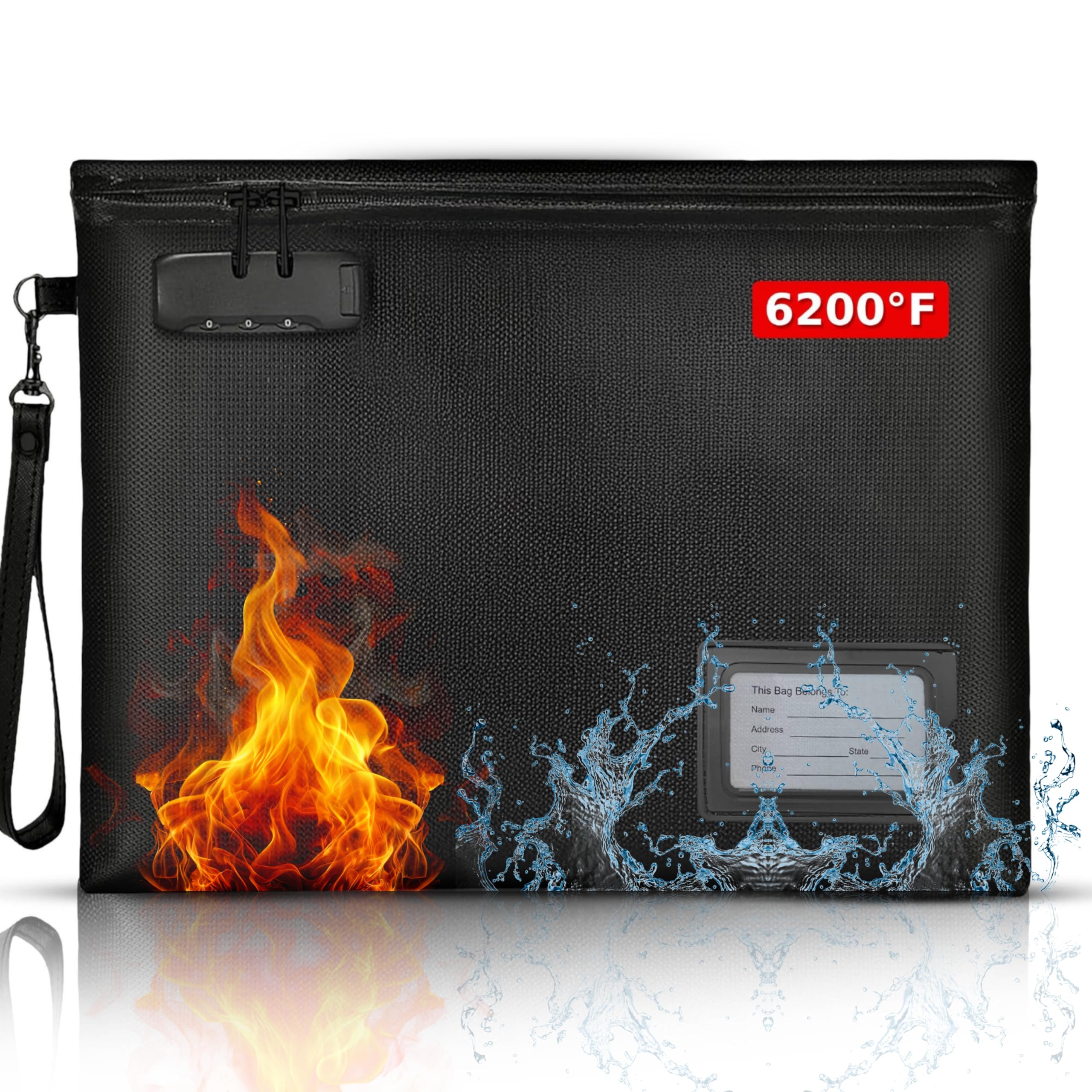 DITT BESTE VALG fireproof bag front view for sturdy protection