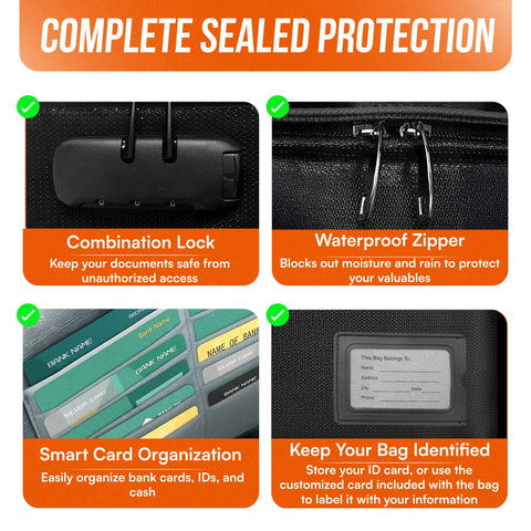 DITT BESTE VALG fireproof bag waterproof zipper protects contents