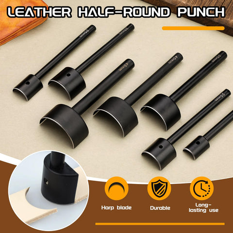 DIUDUS leather punch 30mm end punch for sturdy strap ends