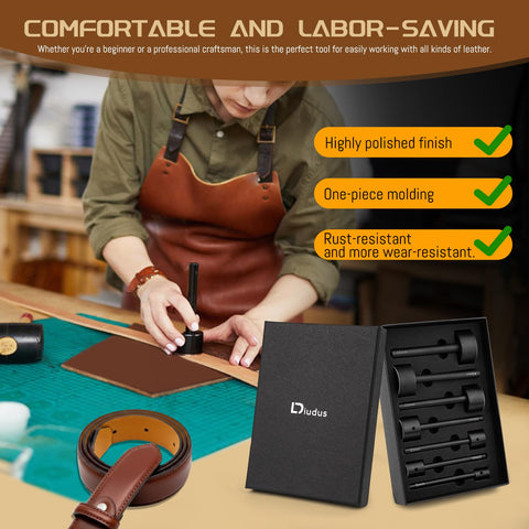 DIUDUS leather punch 35mm end punch for professional finishes