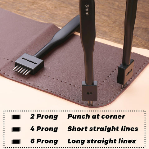 DIUDUS tools suit belts, wallets, and straps with accurate hole placement.