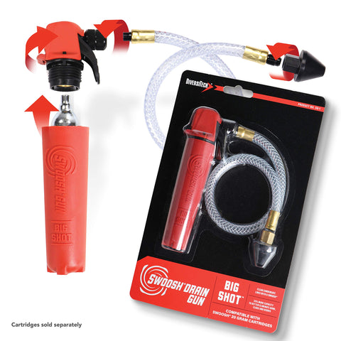 Diversitech SG-1 Swoosh Drain Gun red casing improves visibility on site
