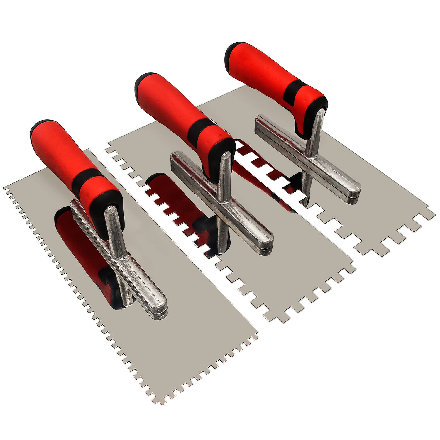 DIXIANG 3pc tile trowel set for even mortar application on walls and floors.