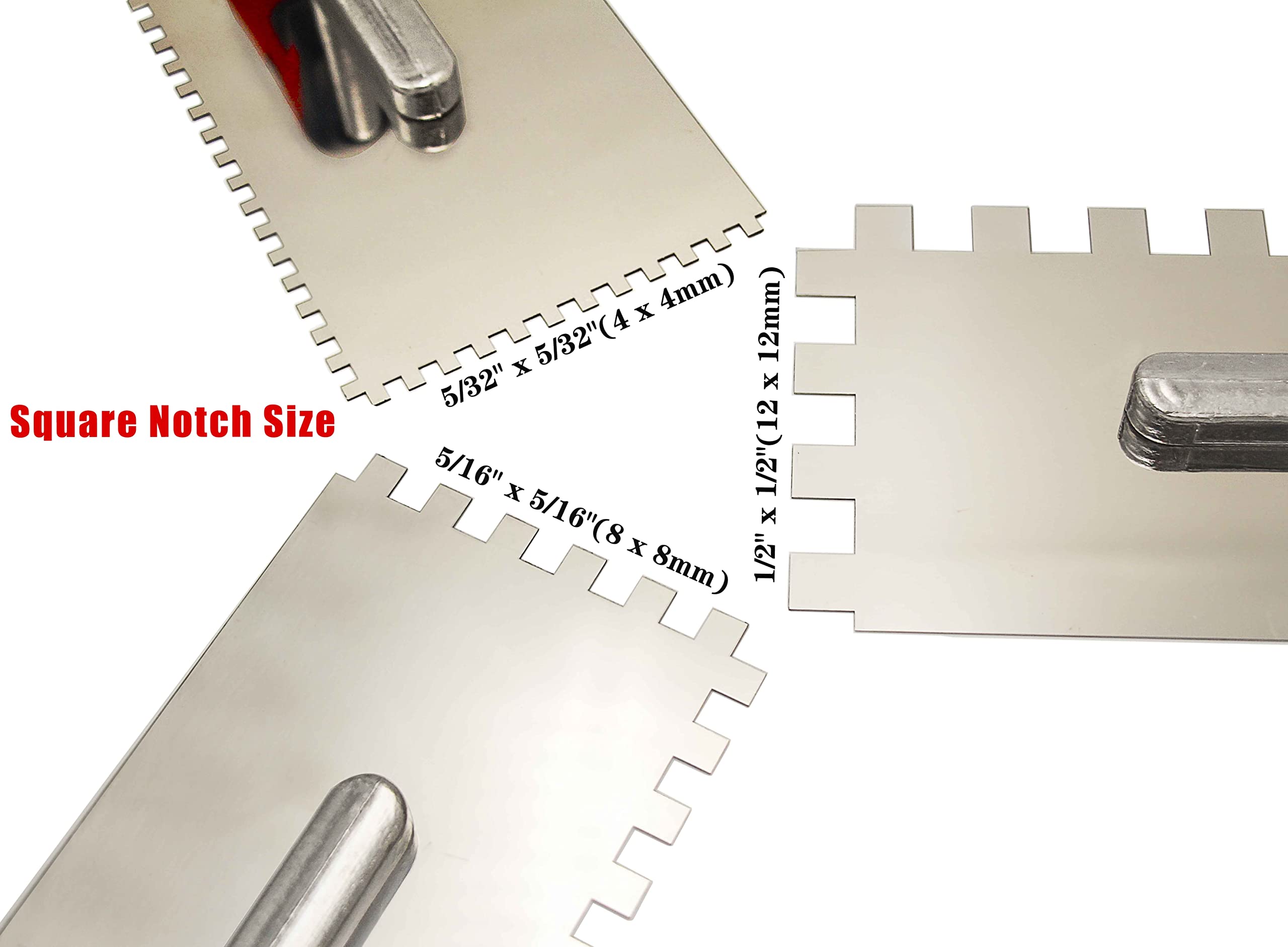 DIXIANG 5/32-inch notch close-up for precise mortar thickness.