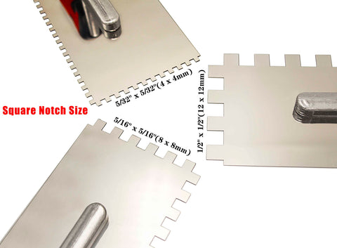DIXIANG 5/32-inch notch close-up for precise mortar thickness.