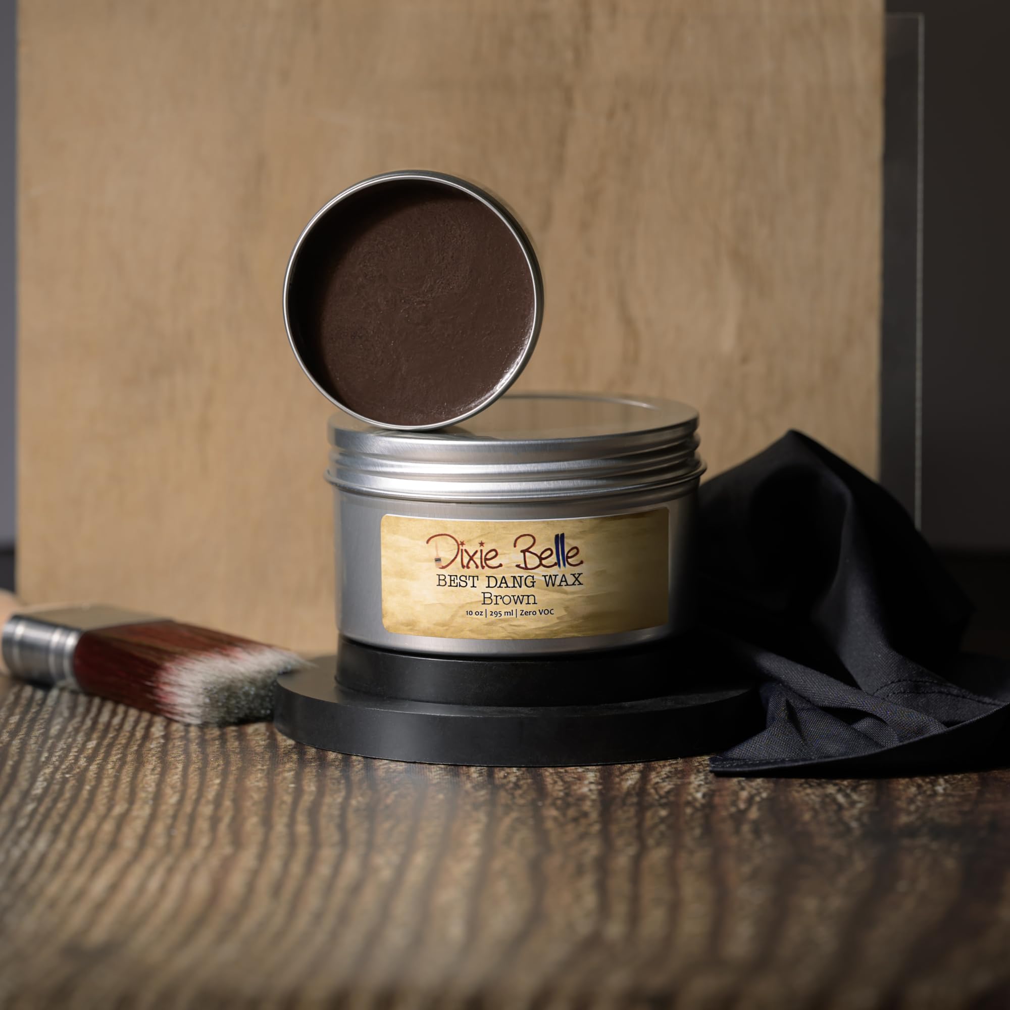 Dixie Belle Best Dang Wax application demo image shows smooth, buff-ready finish