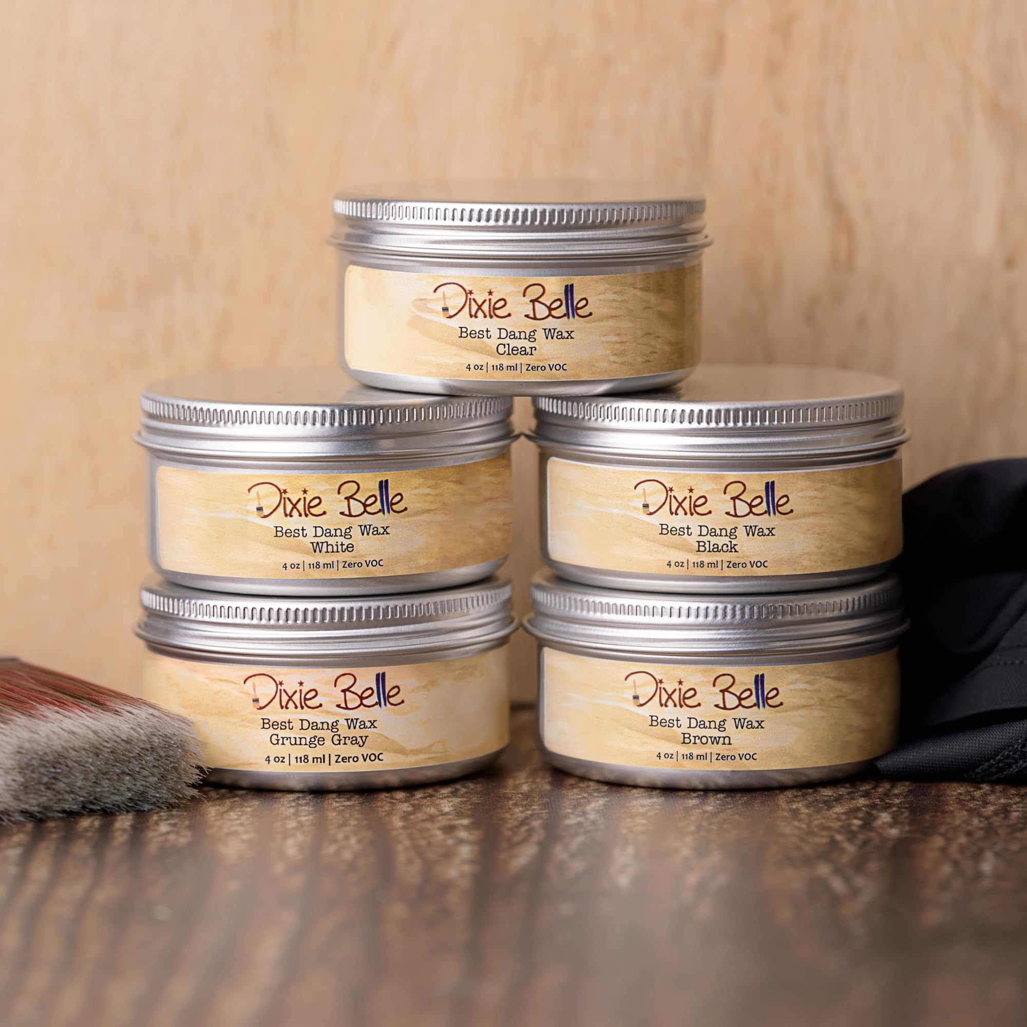 Dixie Belle Best Dang Wax on chalk-painted surface adds depth and patina