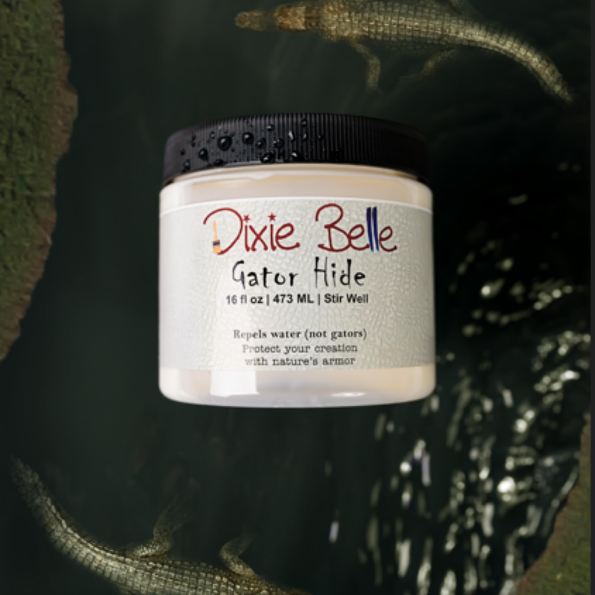 Dixie Belle Gator Hide being brushed on to establish ultra-thin protective coats.