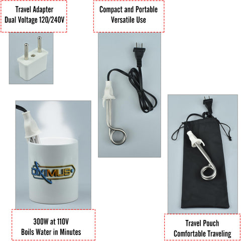 Diximus immersion heater SUS304 stainless steel coil for durable performance.