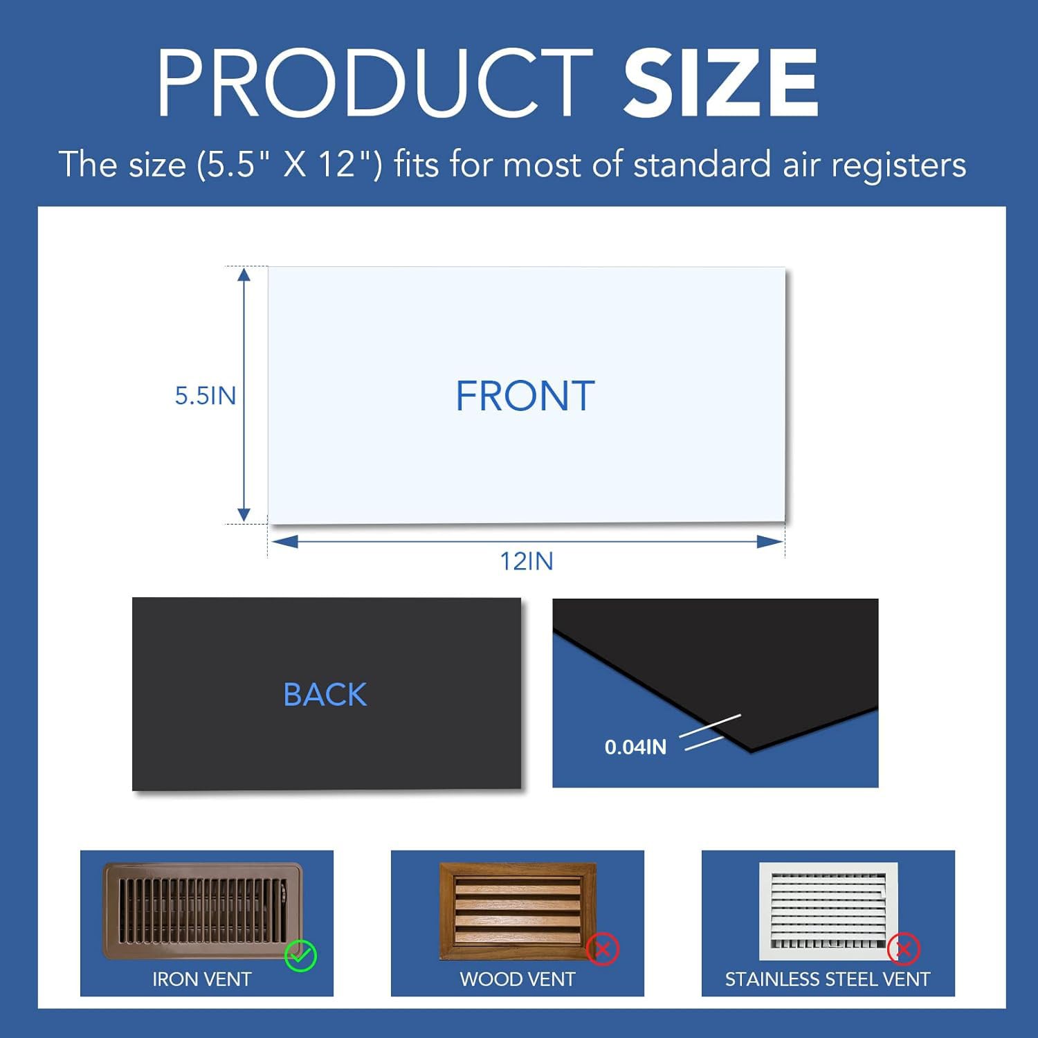 DIYMAG strong magnetic vent cover securely attached to a floor register