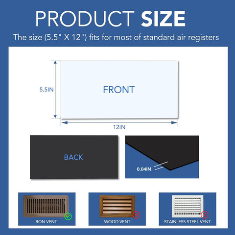 DIYMAG strong magnetic vent cover securely attached to a floor register