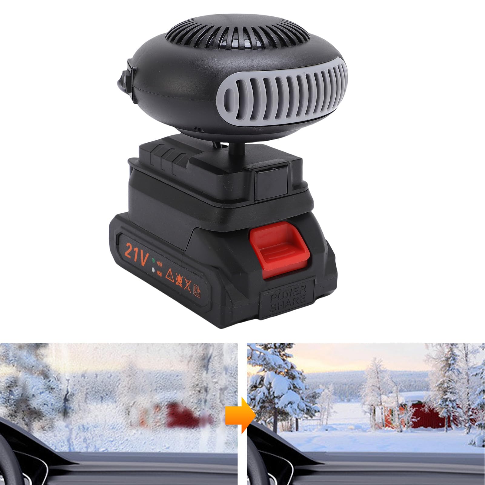 Diydeg mesh air outlet concentrates airflow for quick warming.